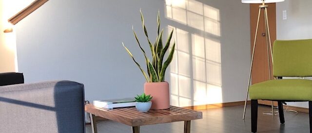 living room with plant